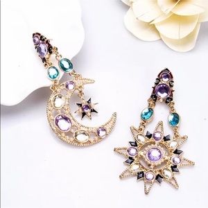 Moon and Stars Boho Earrings